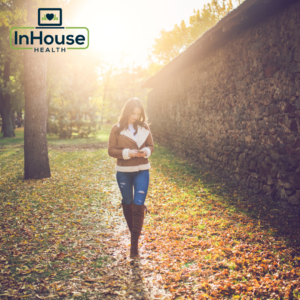 outdoors, mental health, walk, exercise, winter