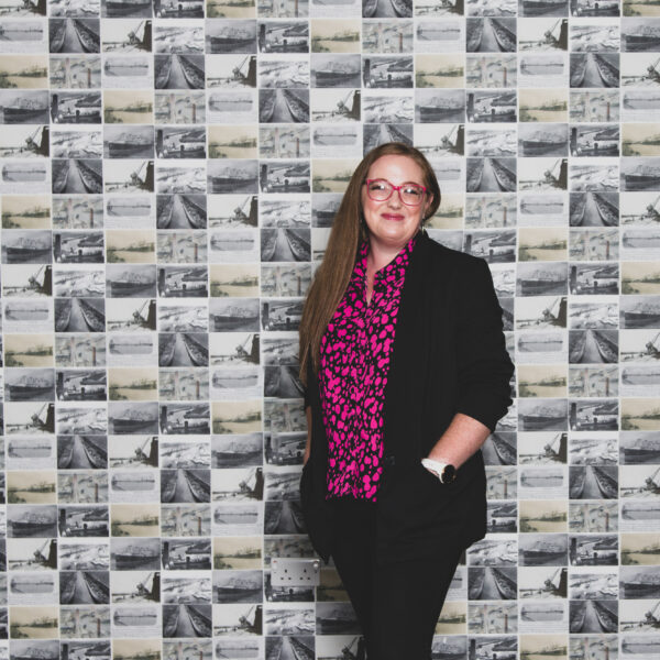 Emma-Louise Fusari leaning against a wall